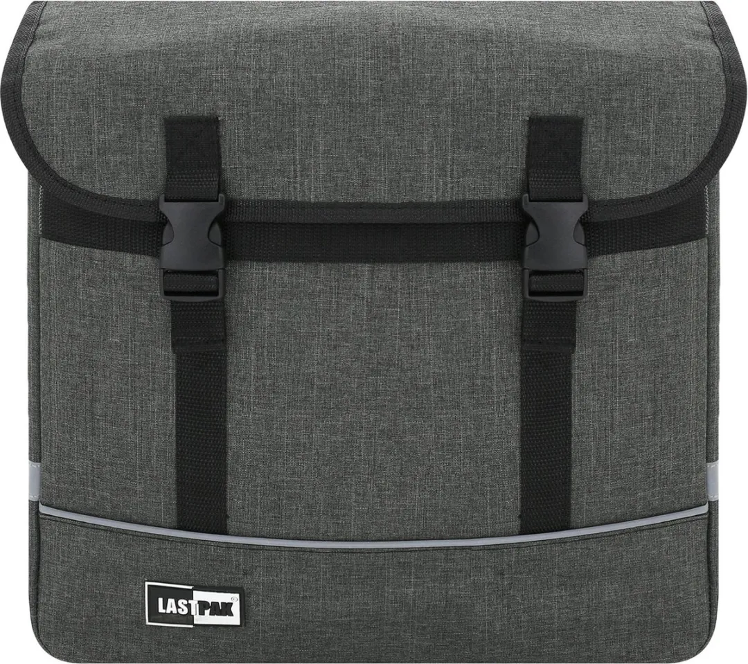 Lastpak Fietstas Dubbel - Canvas - 35 liter - Grijs