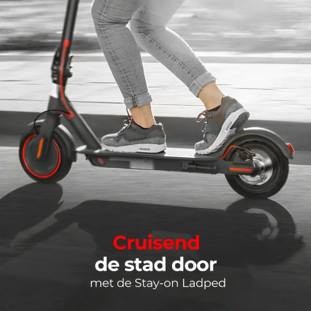Stay-on LadPed Elektrische Step 350W - 25km/u - Inklapbaar - Laped + Slot