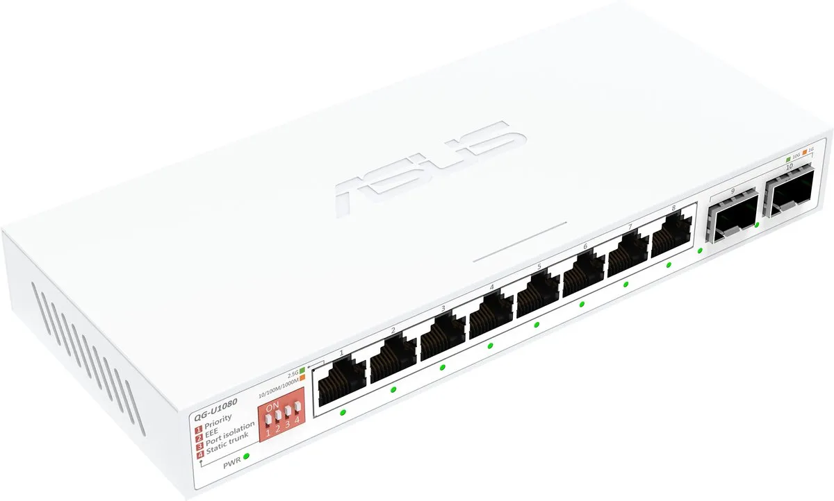 ASUS QG-U1080 10G Switch - 8x 2.5G + 2x SFP+ Wit
