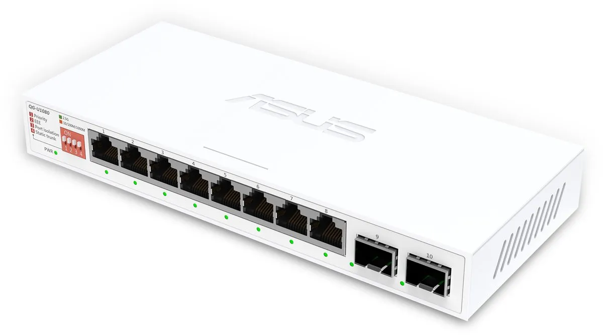ASUS QG-U1080 10G Switch - 8x 2.5G + 2x SFP+ Wit