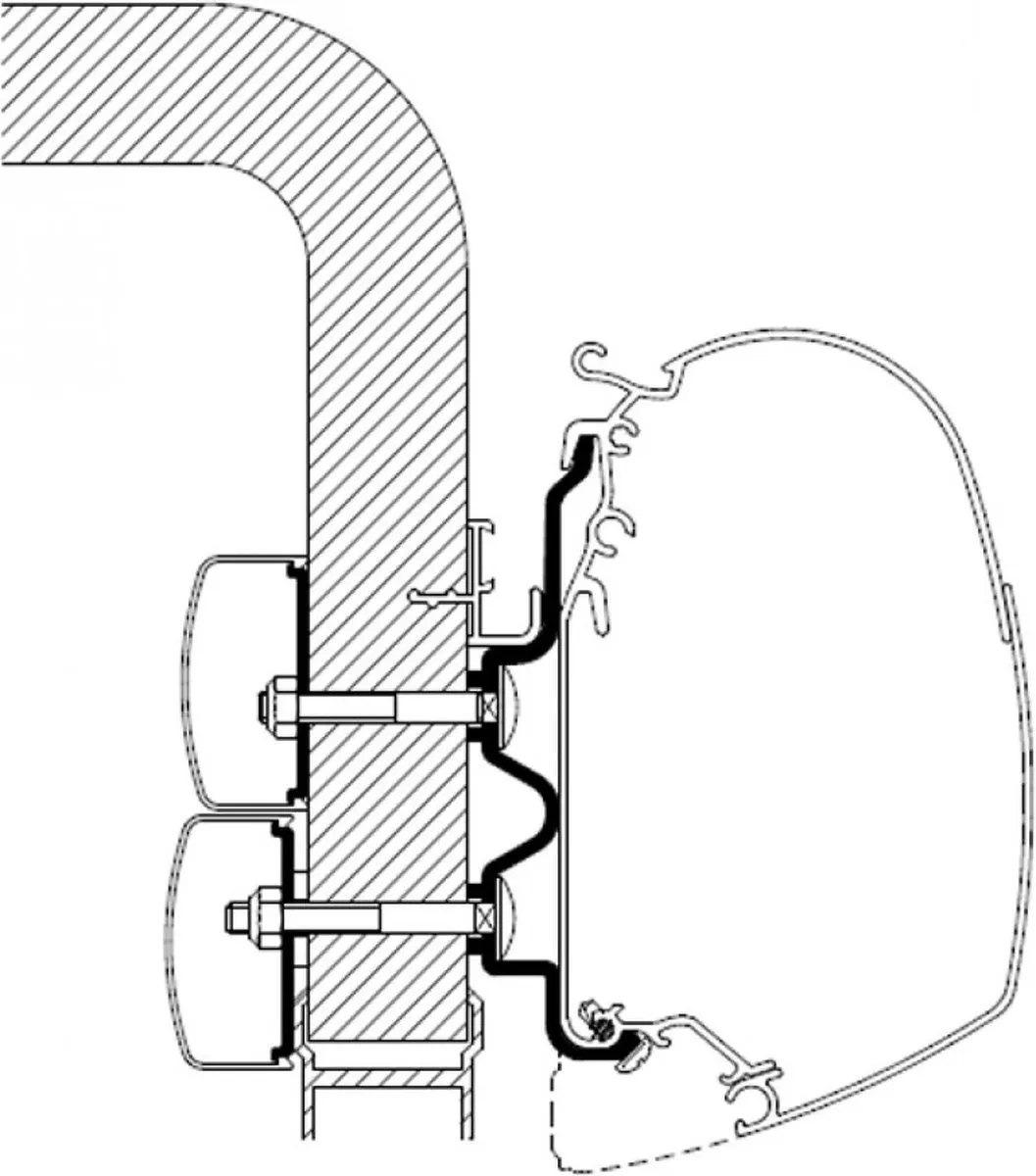 Thule Adapterkit Hymercamp 99 Serie 5 307933