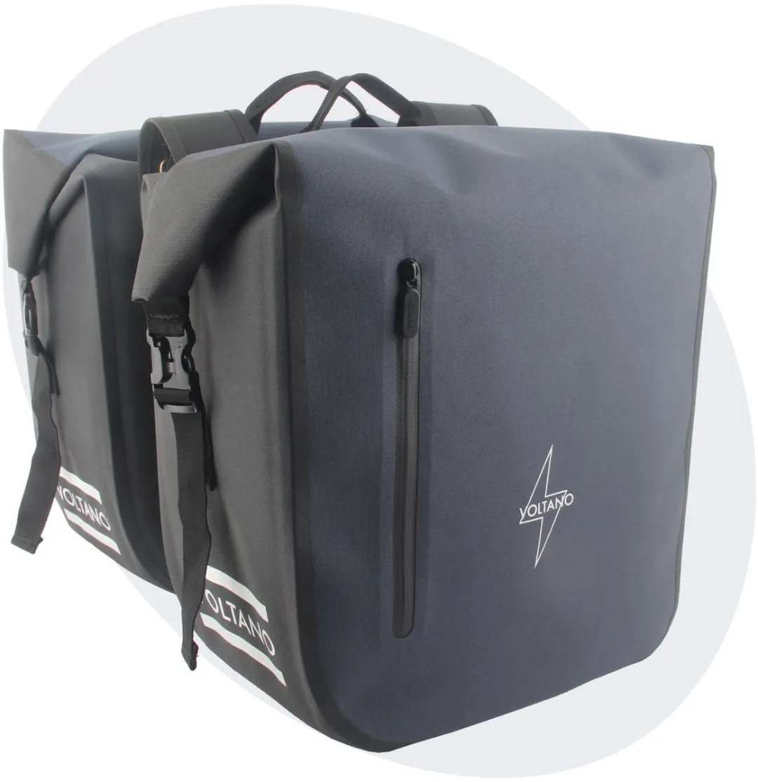 Voltano Dubbele Fietstas Rolltop Luxe E-bike 48L