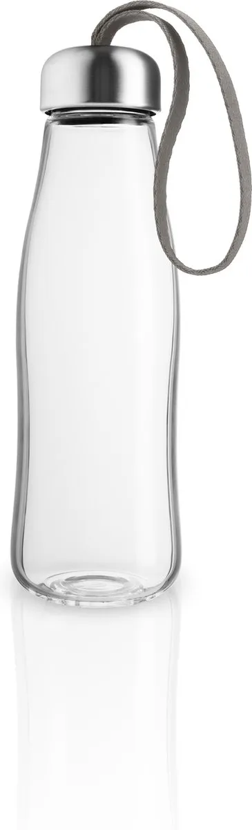 Eva Solo - Drinkfles 500 ml Glas Taupe - Borosilicaatglas - Transparant -