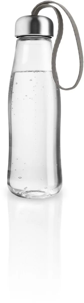Eva Solo - Drinkfles 500 ml Glas Taupe - Borosilicaatglas - Transparant -