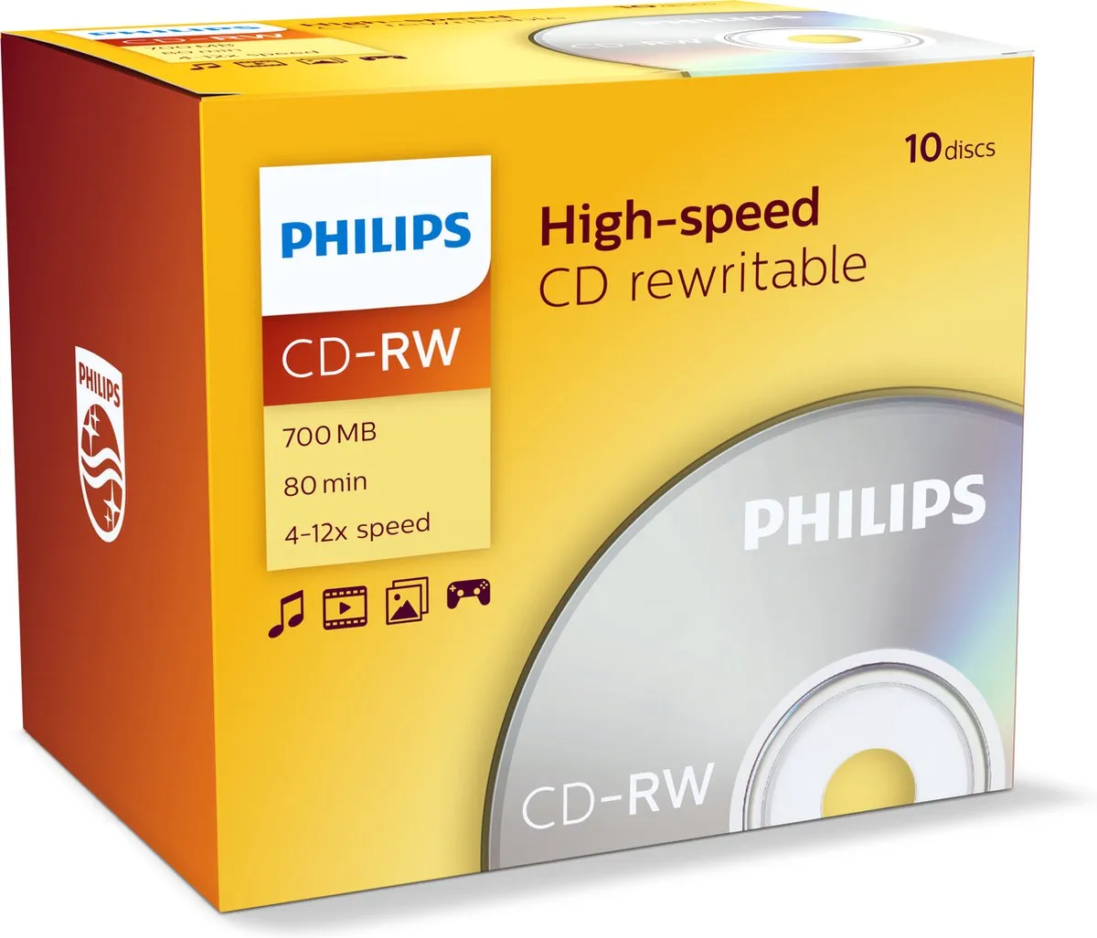 Philips CD-RW 700MB 10x - 10 Stuks