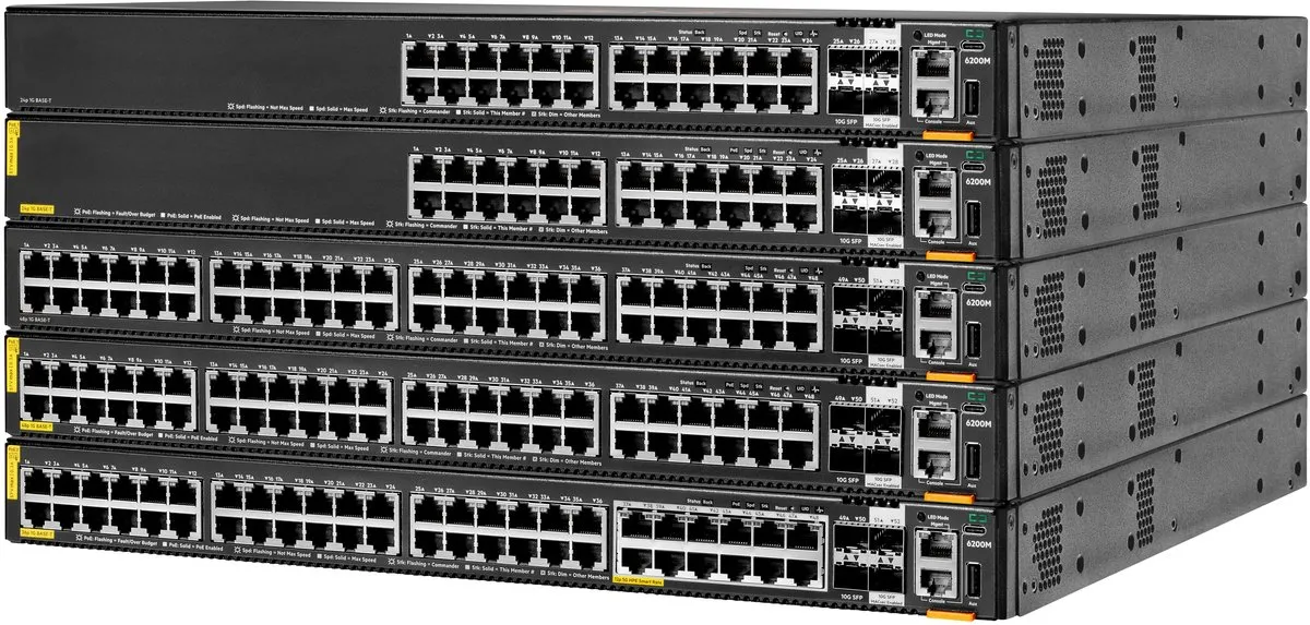 HP Aruba 6200M R8Q71A Switch - 36x PoE 1440W - 4x SFP