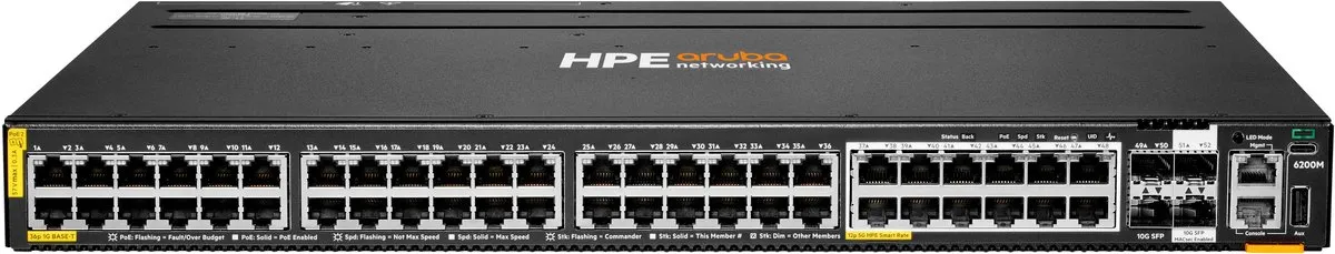HP Aruba 6200M R8Q71A Switch - 36x PoE 1440W - 4x SFP