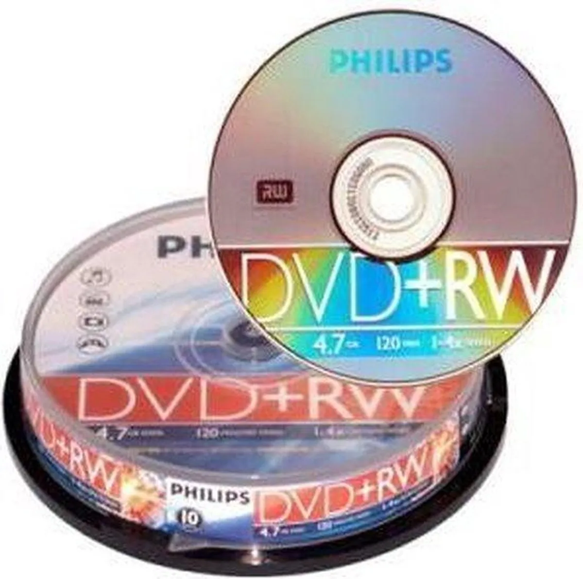 Philips DW4S4B10F DVD+RW 4,7GB - 10 Stuks