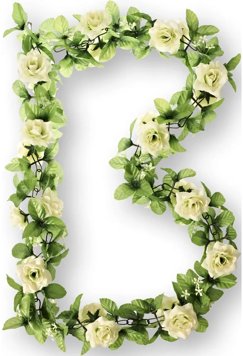 Basil Roses Bloemenstreng - Wit