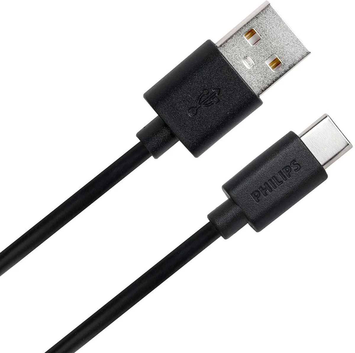 Philips USB-A naar USB-C Kabel 1,2m - Zwart - afbeelding 2 van 3