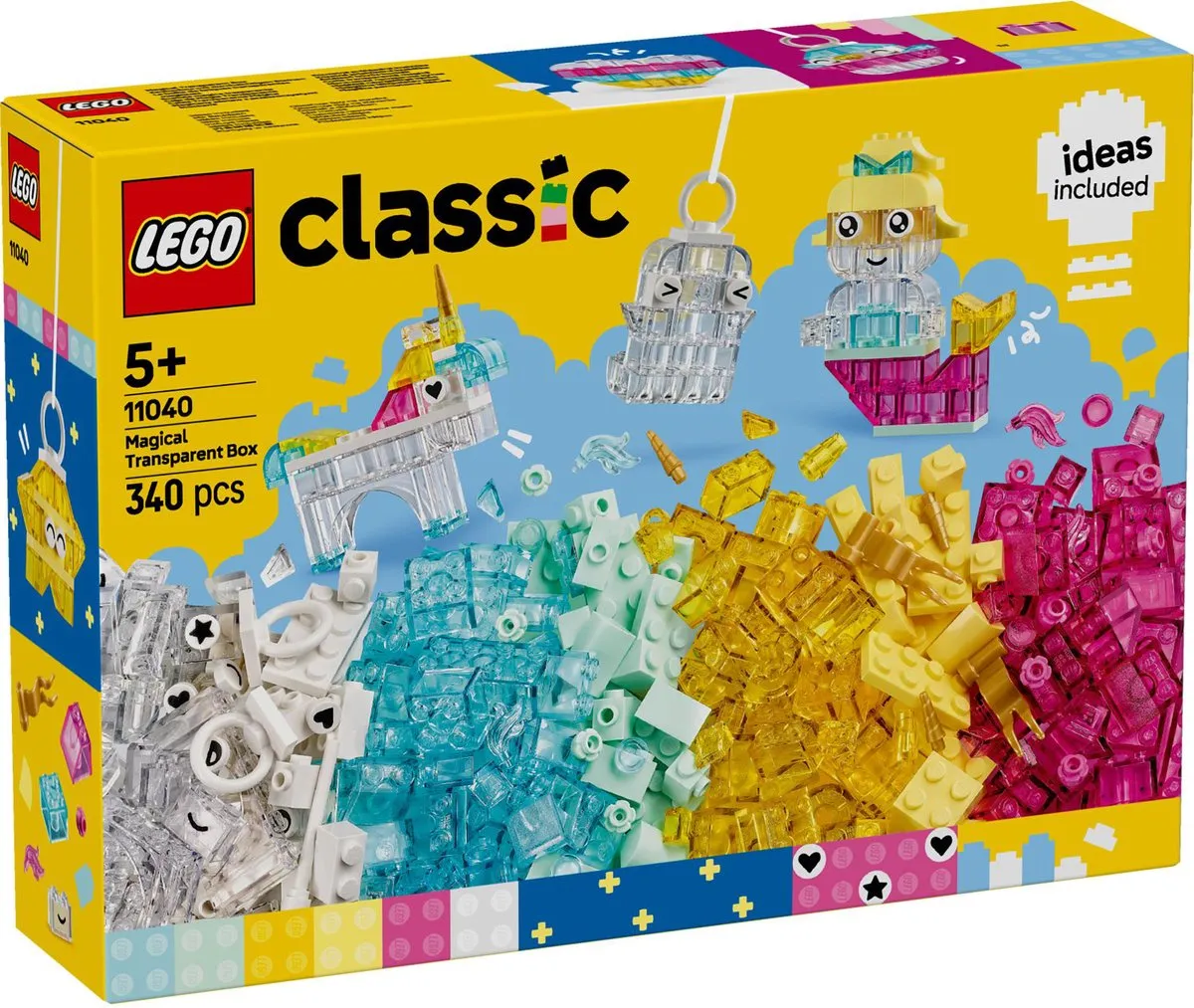 LEGO Classic Magische Transparante Doos 11040 - 340 Stukken - Meerkleurig