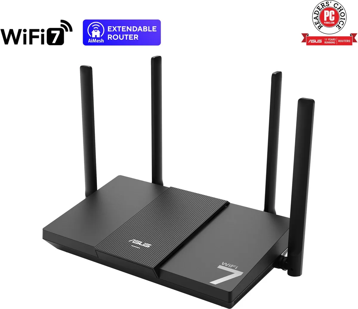 ASUS RT-BE50 Draadloze Router WiFi 7 - 3600 Mbps - 2.5 Gbps