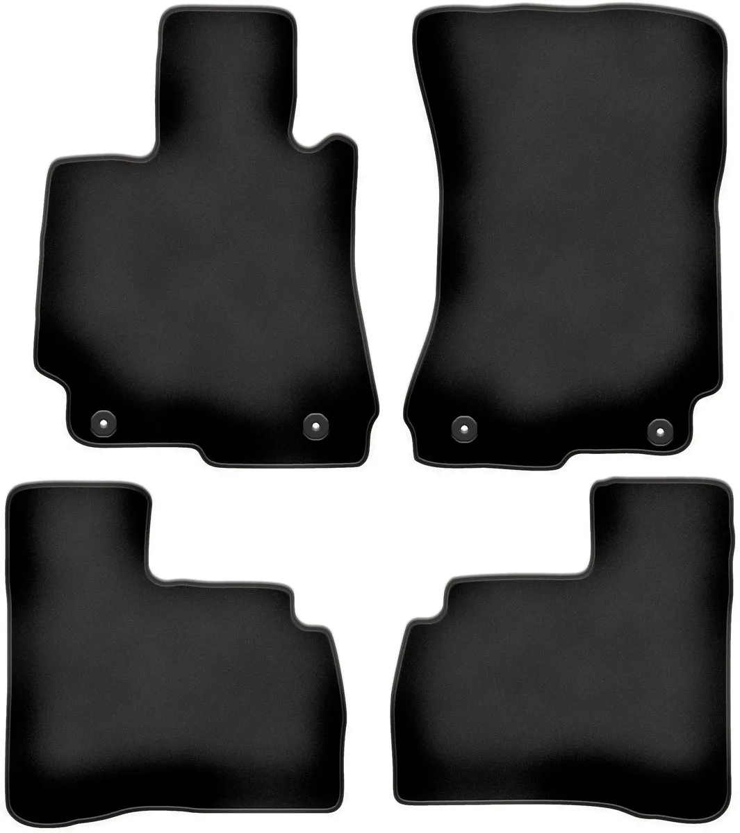 Mercedes W221 Automatten - 4 Stuks Zwart