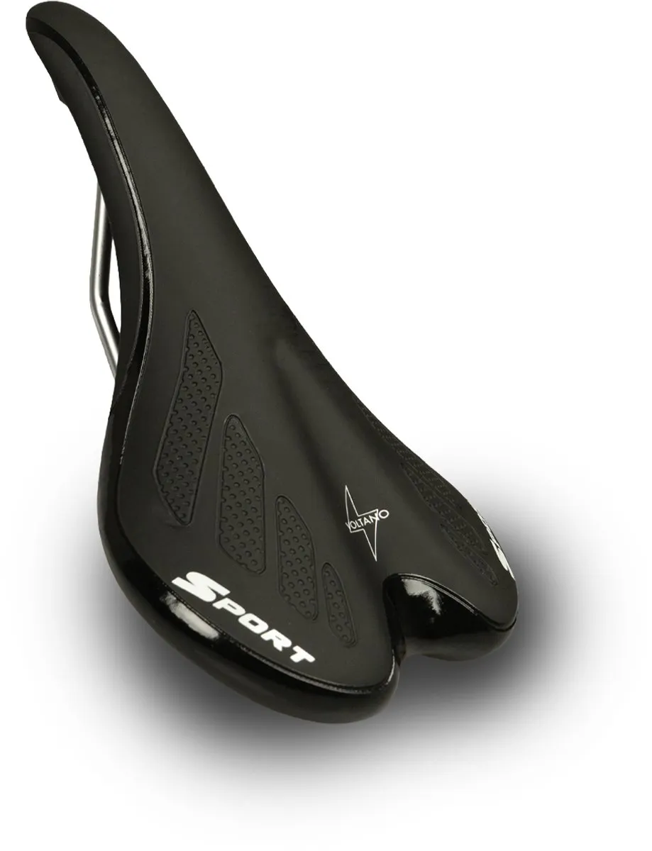 Voltano Race / MTB Fietszadel - Zwart - Unisex - Mountainbike Zadel - Stevig en Licht