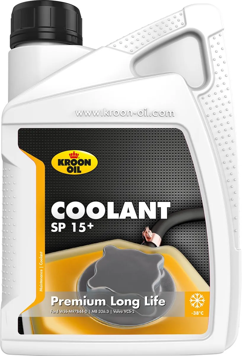 Kroon-Oil - Coolant SP 15+ - Long Life Koelvloeistof - 1 Liter - Oranje