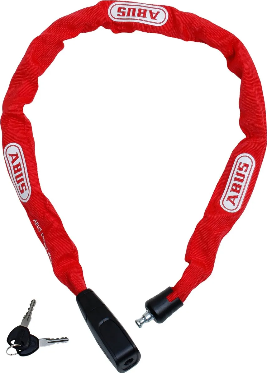 ABUS Kettingslot 85cm Rood - Gehard staal