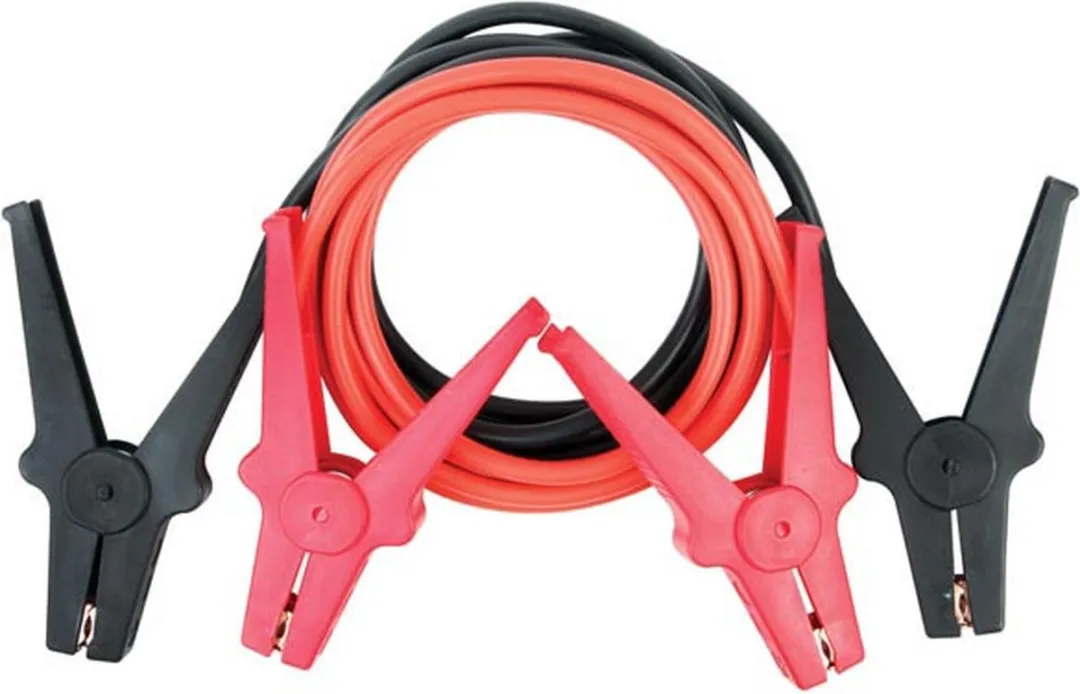 Perel Startkabelset voor benzine- en dieselmotoren, 12/24 V, met geïsoleerde accuklemmen, opbergtas, TÜV/GS/DIN-gecertificeerd, 25 mm², kunststof, 3 .5 meter