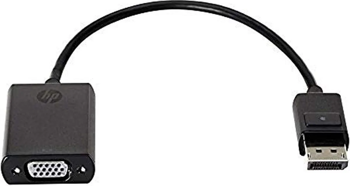 HP DisplayPort-naar-VGA Adapter - Zwart