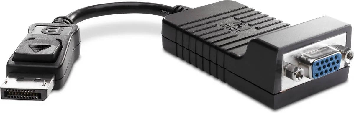 HP DisplayPort-naar-VGA Adapter - Zwart