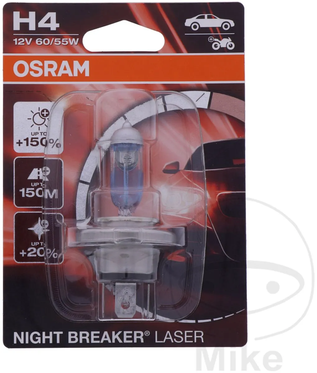 Osram Night Breaker Laser H4 Halogeenlamp 60/55W 12V