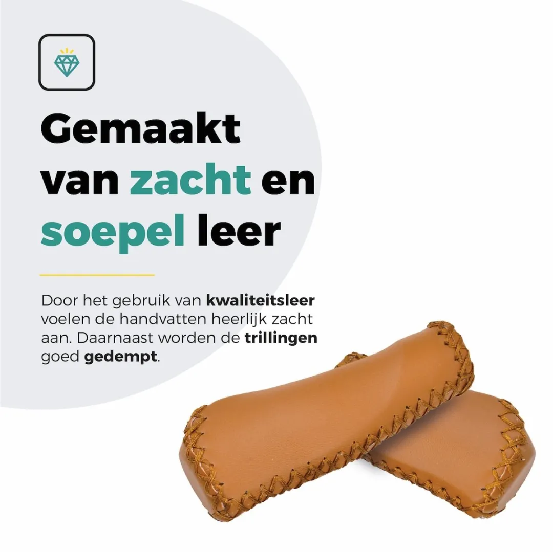 Voltano Leren Fietshandvatten Lichtbruin - Elektrische Fiets