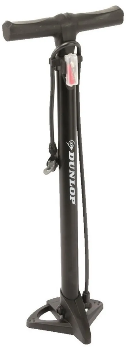Dunlop Fietspomp met verloopnippels - Zwart 63cm