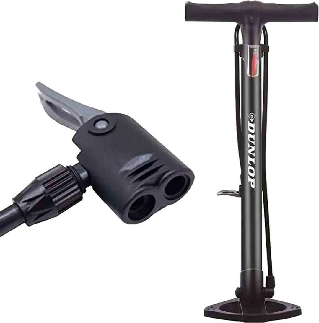 Dunlop Fietspomp met verloopnippels - Zwart 63cm - afbeelding 6 van 6