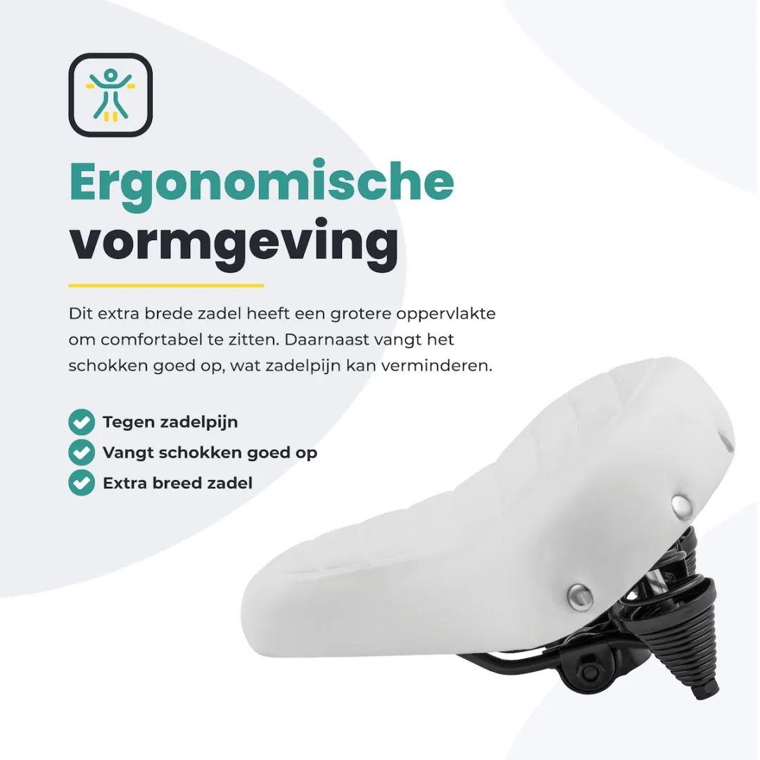 Voltano Drifter Fietszadel Wit