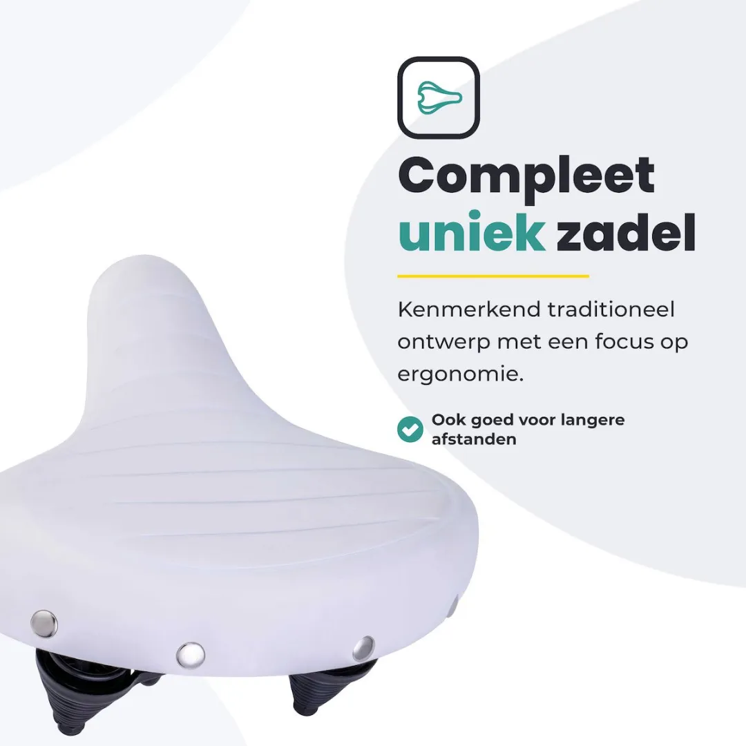 Voltano Drifter Fietszadel Wit