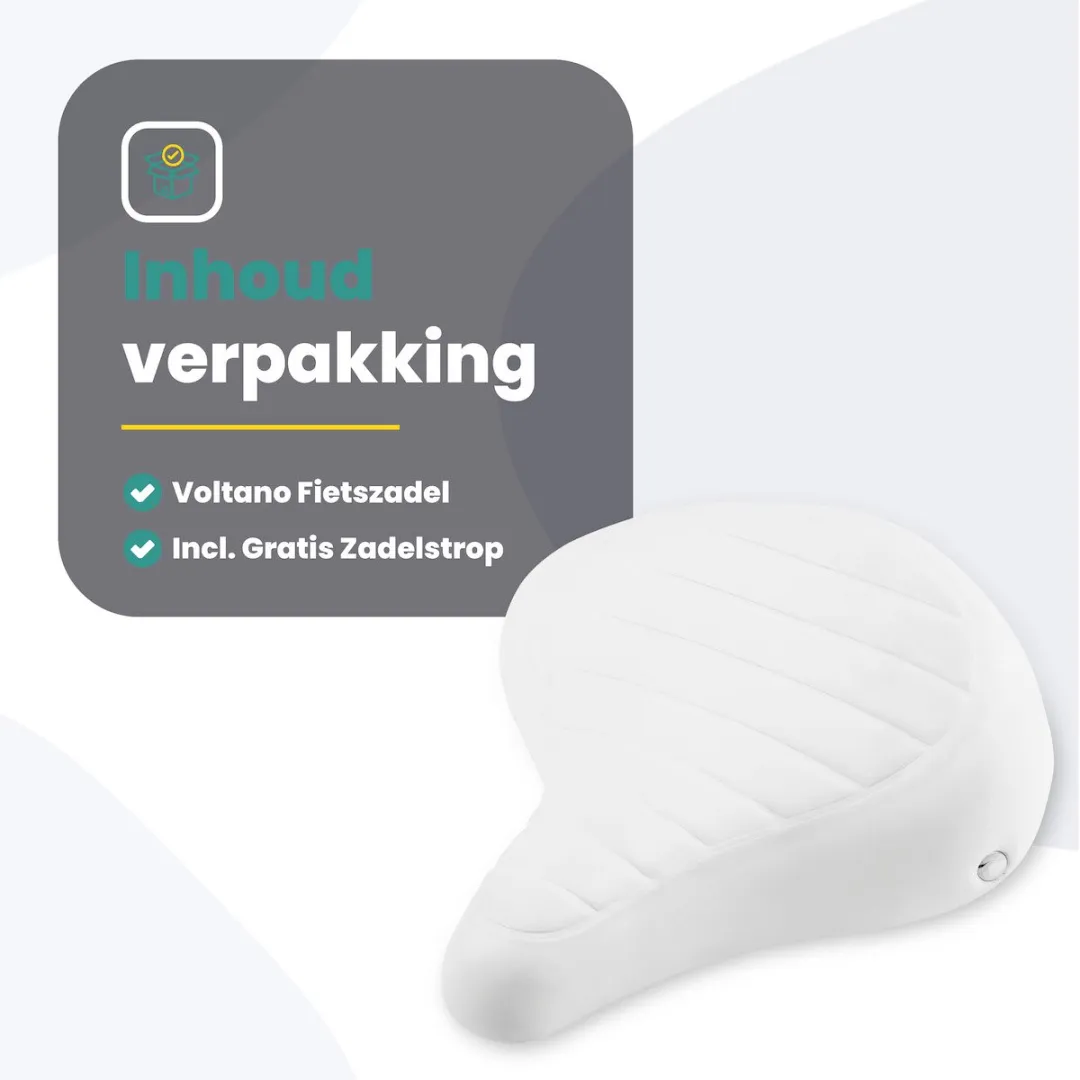 Voltano Drifter Fietszadel Wit - afbeelding 6 van 6