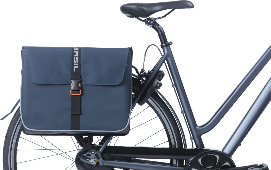 Basil Forte Dubbele Fietstas 35L - Zwart/Blauw