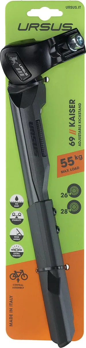 Ursus Verstelbare fietsstandaard - Geschikt voor E-bikes - Zwart - Max. 55 kg - Aluminium/Kunststof