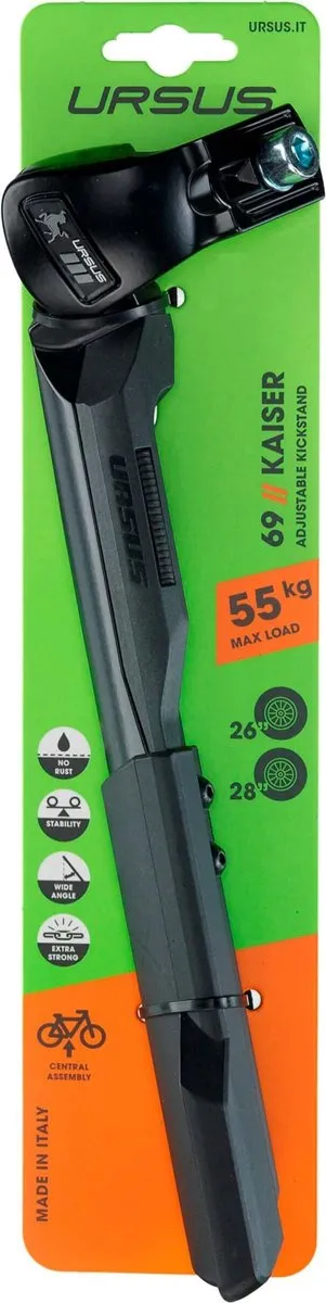 Ursus Verstelbare fietsstandaard - Geschikt voor E-bikes - Zwart - Max. 55 kg - Aluminium/Kunststof