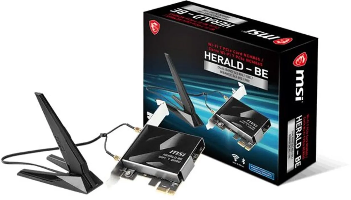 MSI Herald-BE NCM865 Wi-Fi 7 Adapter