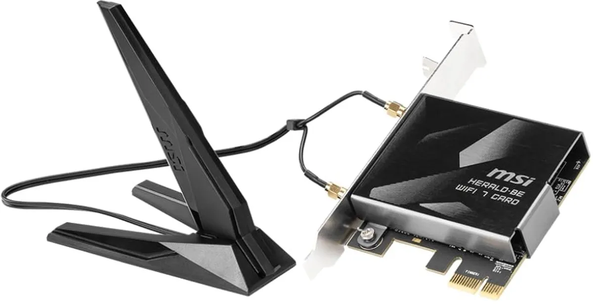 MSI Herald-BE NCM865 Wi-Fi 7 Adapter - Zwart