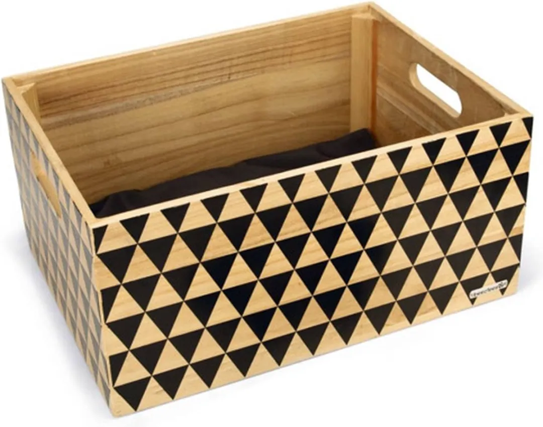 Beeztees Hondenfietsmand Hout - Zwart - afbeelding 3 van 4