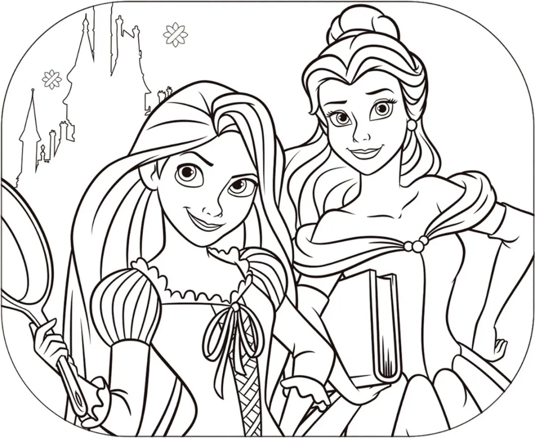 Disney Princess Zonnescherm 2 Stuks 45x36cm - Roze