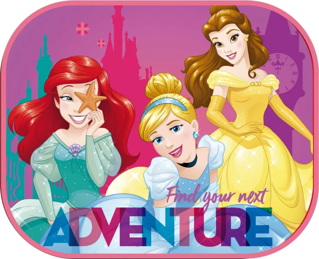 Disney Princess Zonnescherm 2 Stuks 45x36cm - Roze