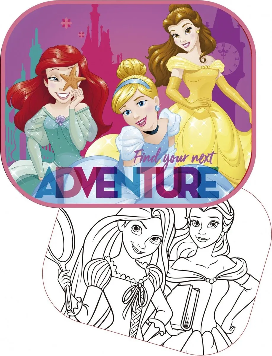 Disney Princess Zonnescherm 2 Stuks 45x36cm - Roze