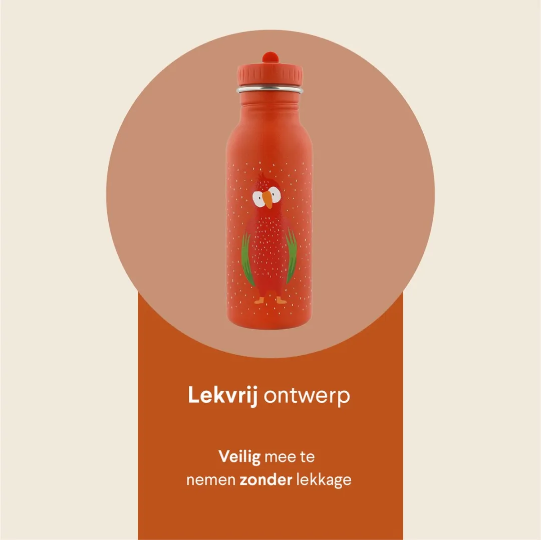 Trixie Mr. Parrot RVS Waterfles 500ml - Rood