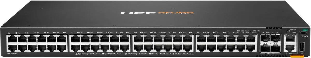 HP JL726B Managed L3 Switch - 48x Poorten - 176 Gbps - Zwart