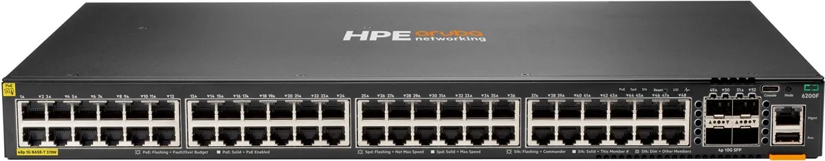 HP JL726B Managed L3 Switch - 48x Poorten - 176 Gbps - Zwart - afbeelding 6 van 6