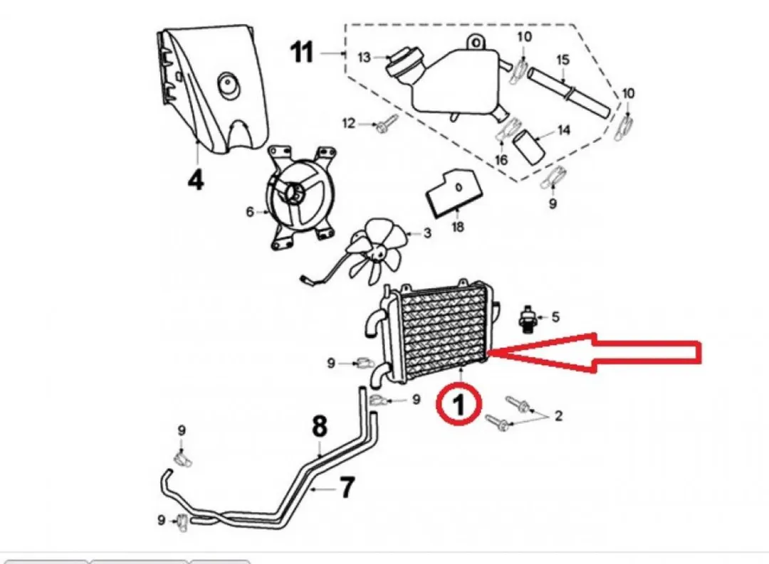 Peugeot Radiateur Scooter Elyseo 125 - 45293/738202/737859