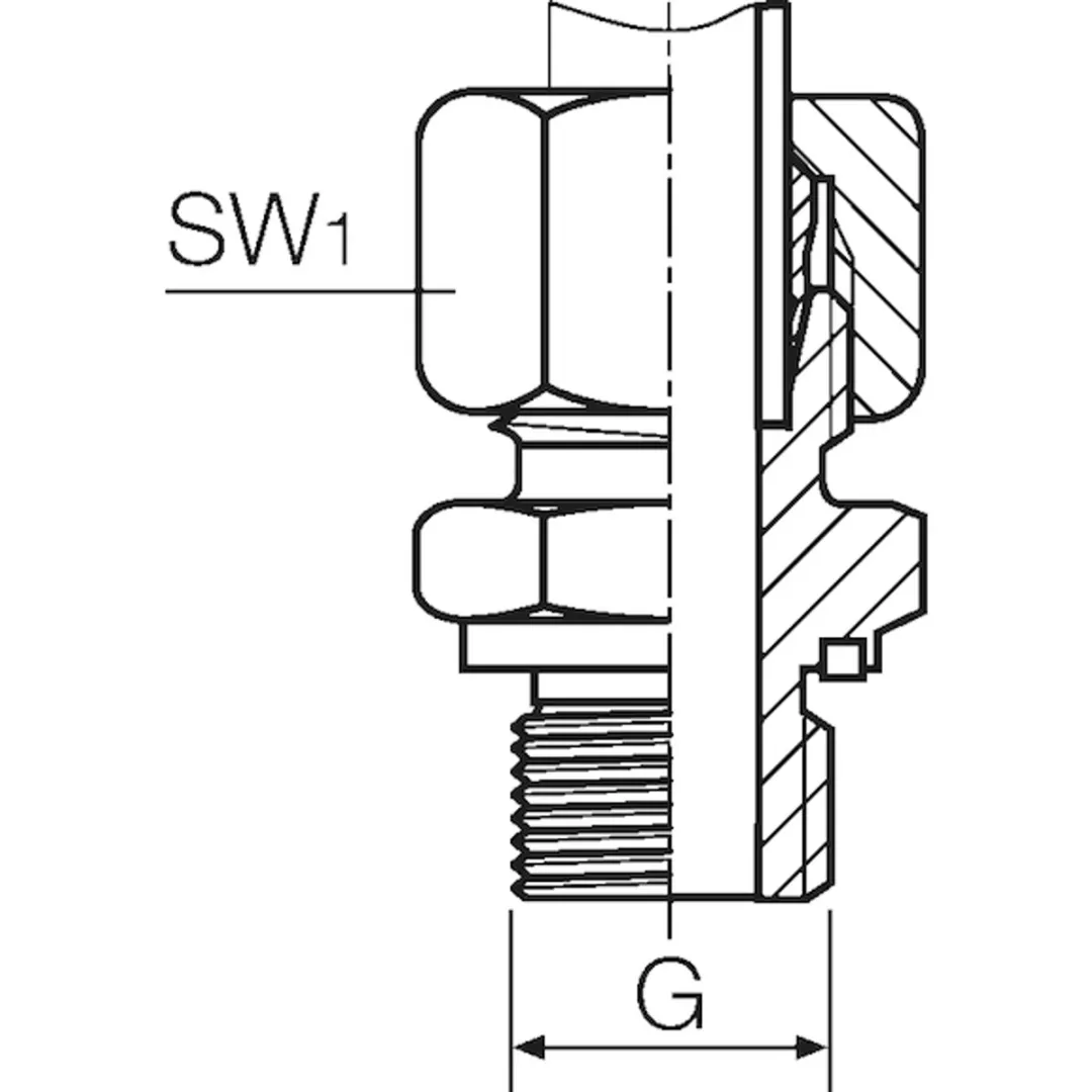 Würth Schroefkoppeling GE/ED inch x 36mm