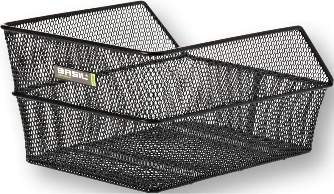 Basil Cento S Fietsmand Achter - Staal Small - Zwart