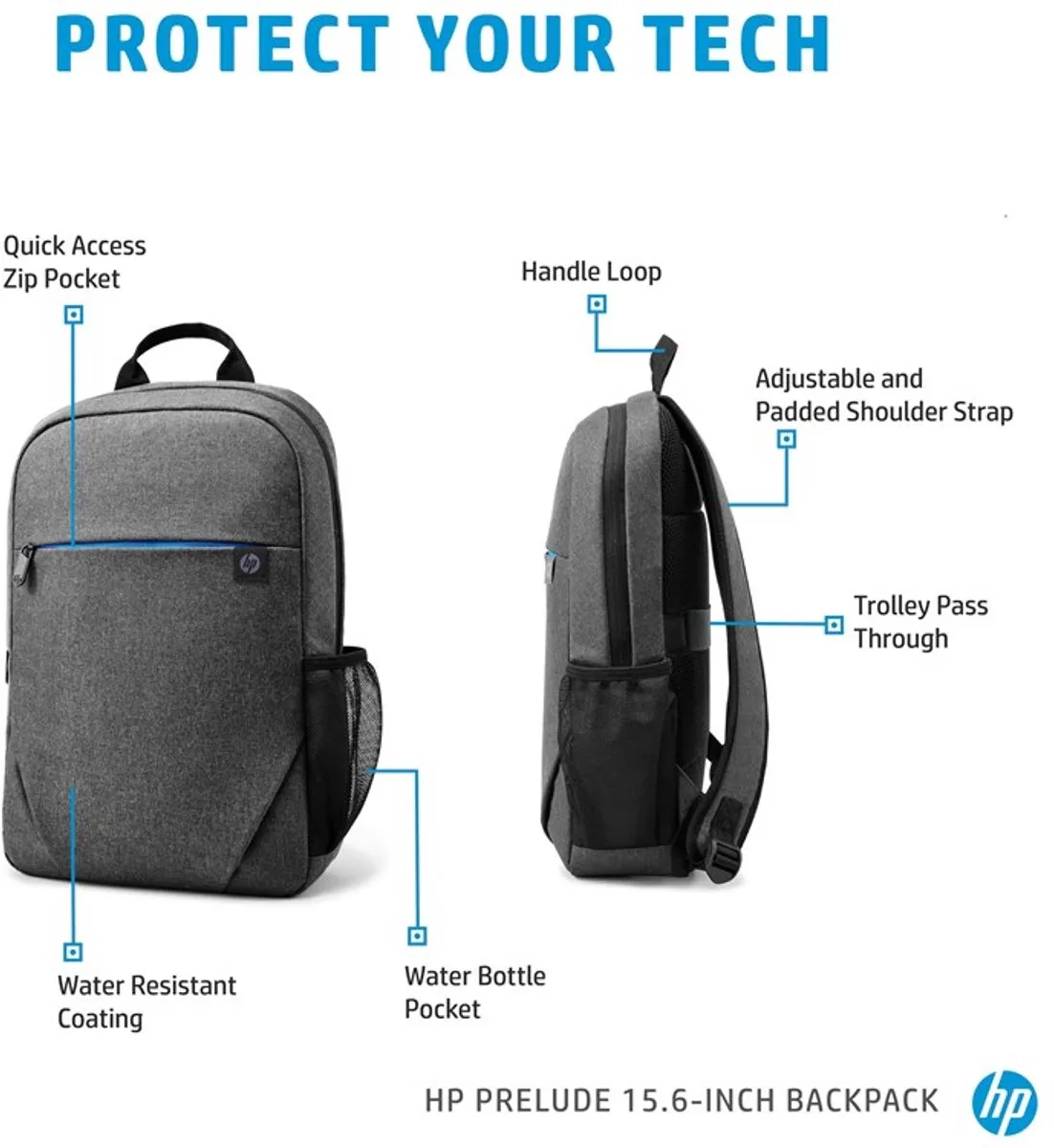 HP Prelude 15.6-inch Laptoptas - Grijs - afbeelding 6 van 6