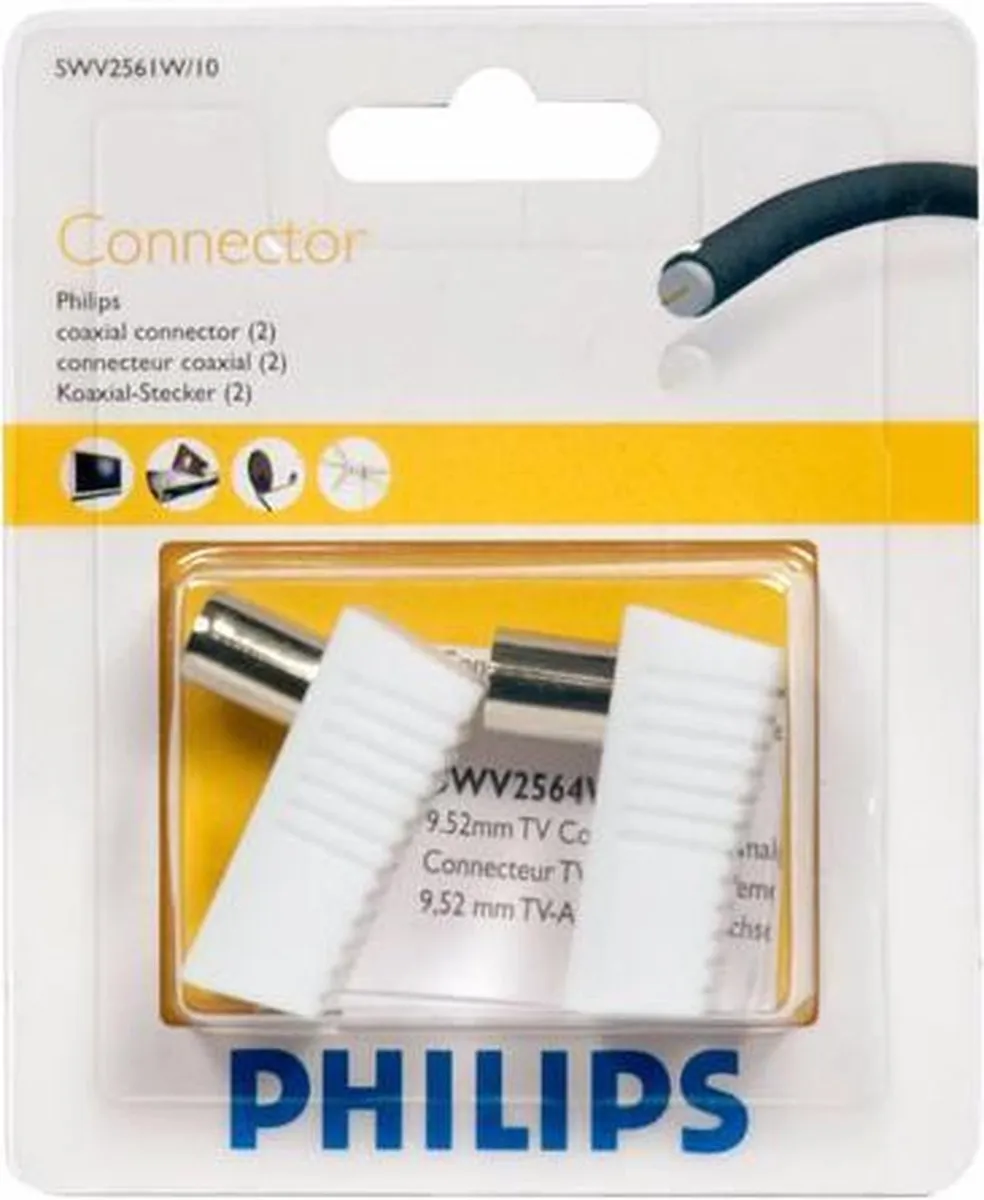 Philips PAL-connectoruiteinden SWV2561W/10 - Wit