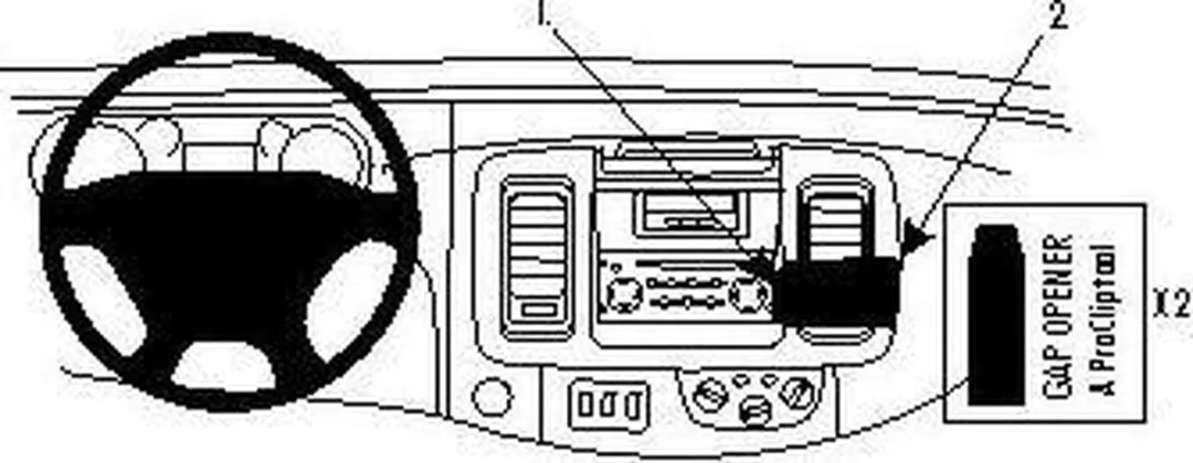 Brodit Proclip 213444 - Opel Vivaro/Renault Trafic - Zwart
