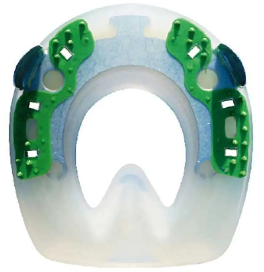 Duplo Extra Clipped 2 Front Tabs Hoefijzer Zilver 154 mm