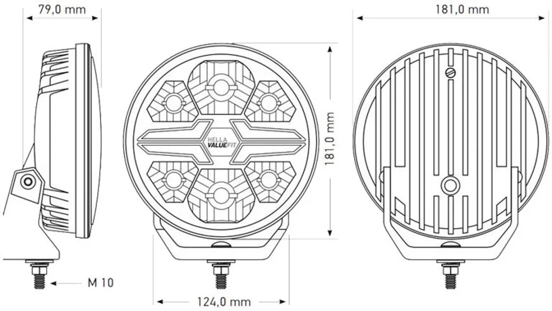 Hella LED Verstraler Blade 7" Positielicht - Wit/Oranje
